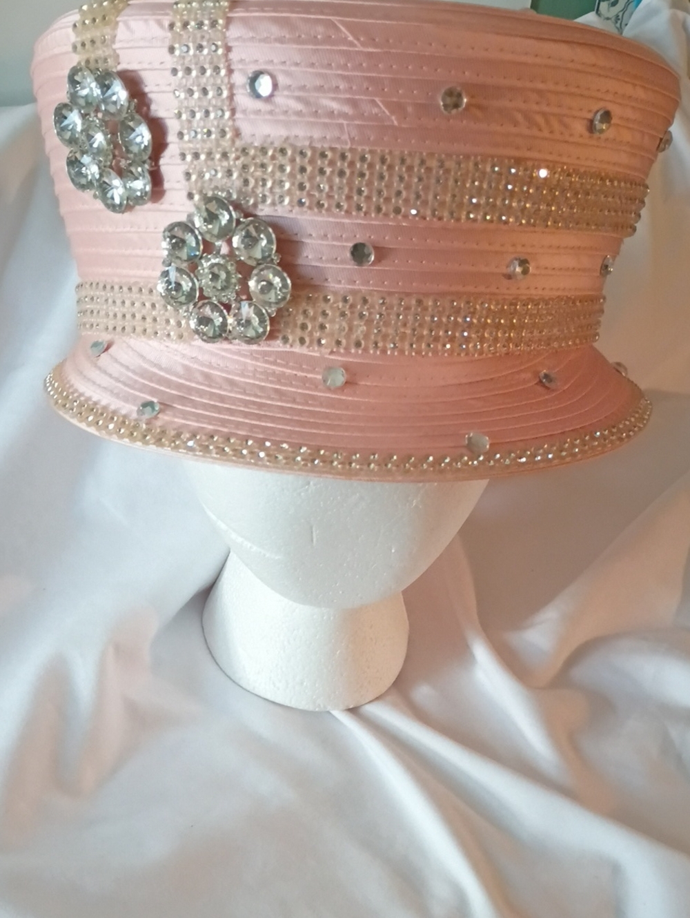Tally Taylor Embellished Pink Women's Statement Hat